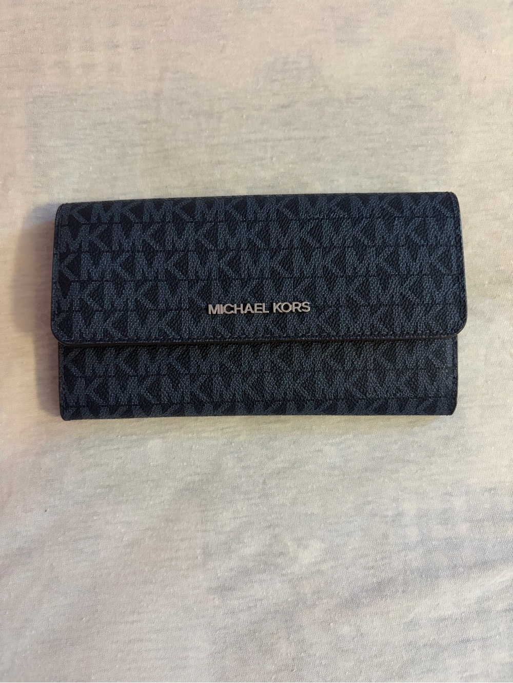 Michael Kors Navy Signature Continental Card Holder Wallet